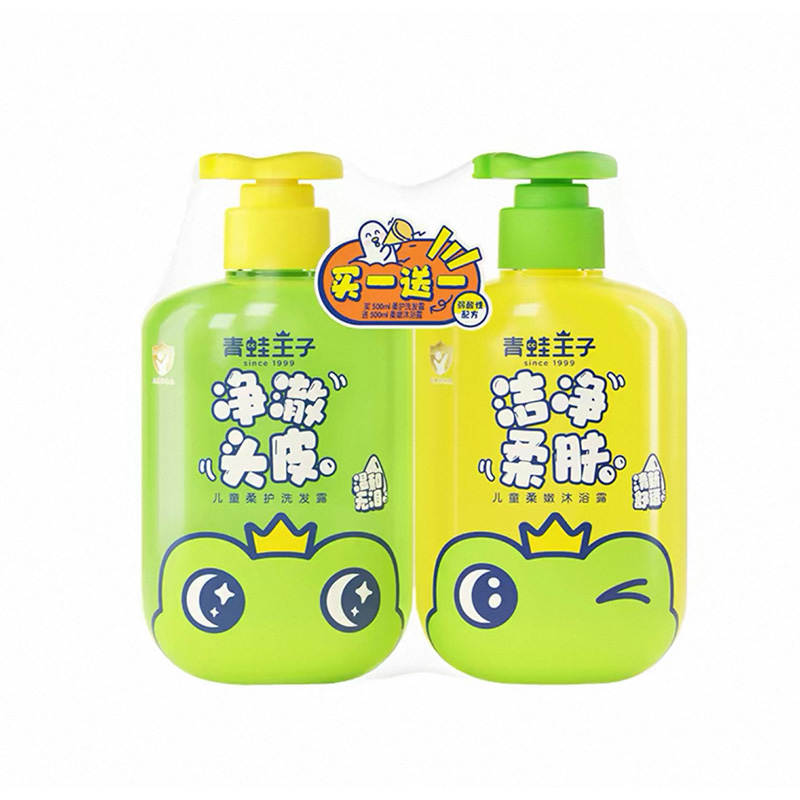 青蛙王子儿童柔护洗沐组合500ml+500ml(洗发水+沐浴露）
